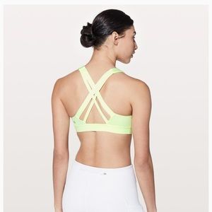 Green sports bra